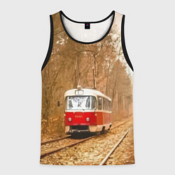 Майка-безрукавка мужская Одинокий трамвай - Россия, цвет: 3D-черный