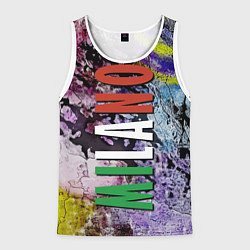 Майка-безрукавка мужская Avant-garde color texture - Milano, цвет: 3D-белый