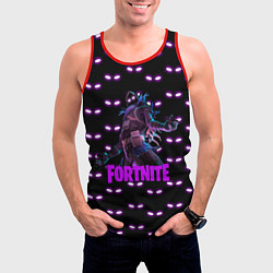 Майка-безрукавка мужская Fortnite raven - глаза, цвет: 3D-красный — фото 2