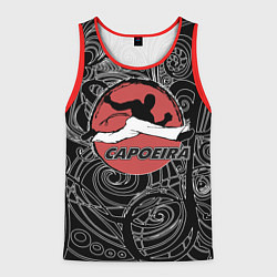 Майка-безрукавка мужская Capoeira fighter jump, цвет: 3D-красный