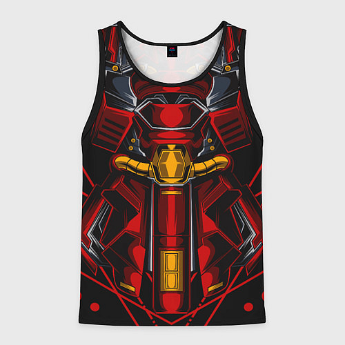 Мужская майка без рукавов Костюм железного красного робота / 3D-Черный – фото 1