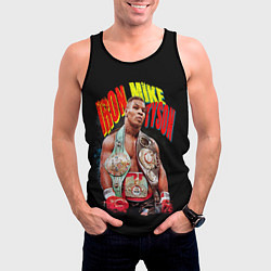 Майка-безрукавка мужская Майк Тайсон боксер, цвет: 3D-черный — фото 2