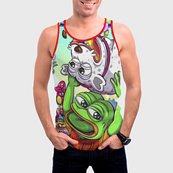 Майка-безрукавка мужская Pepes world, цвет: 3D-красный — фото 2