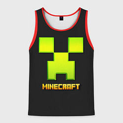 Майка-безрукавка мужская Minecraft: neon logo, цвет: 3D-красный