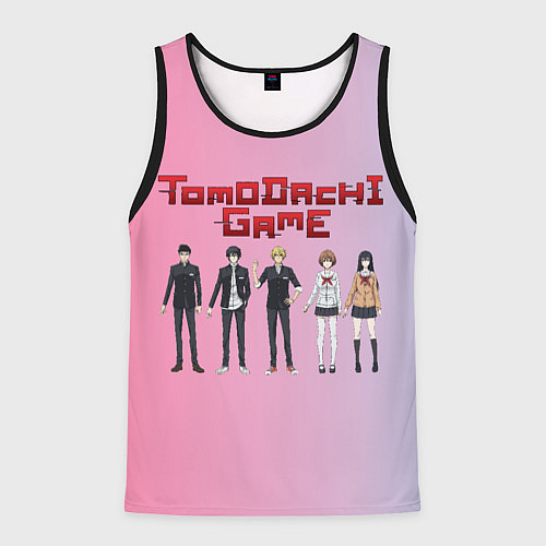 Мужская майка без рукавов Tomodachi Game: персонажи / 3D-Черный – фото 1
