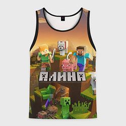 Майка-безрукавка мужская Алина Minecraftг, цвет: 3D-черный