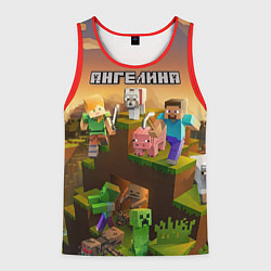 Майка-безрукавка мужская Ангелина Minecraft, цвет: 3D-красный
