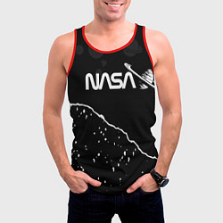 Майка-безрукавка мужская Nasa - кометы, цвет: 3D-красный — фото 2