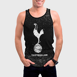 Майка-безрукавка мужская Tottenham с потертостями на темном фоне, цвет: 3D-черный — фото 2