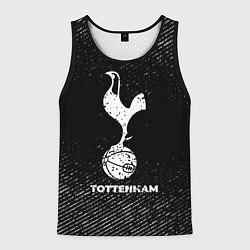 Майка-безрукавка мужская Tottenham с потертостями на темном фоне, цвет: 3D-черный