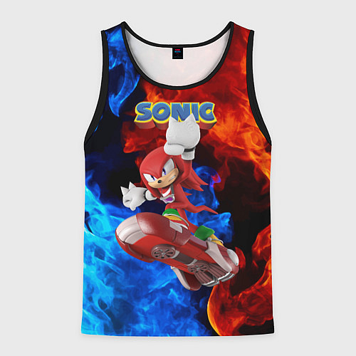 Мужская майка без рукавов Knuckles Echidna - Sonic - Video game / 3D-Черный – фото 1