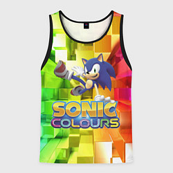 Майка-безрукавка мужская Sonic Colours - Hedgehog - Video game, цвет: 3D-черный
