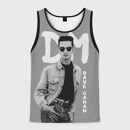 Мужская майка без рукавов Dave Gahan - Depeche Mode / 3D-Черный – фото 1