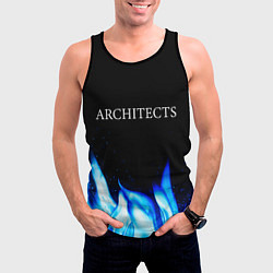 Майка-безрукавка мужская Architects blue fire, цвет: 3D-черный — фото 2