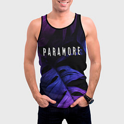 Майка-безрукавка мужская Paramore neon monstera, цвет: 3D-черный — фото 2