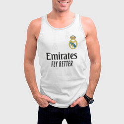 Майка-безрукавка мужская Бензема Реал Мадрид форма 20222023, цвет: 3D-белый — фото 2