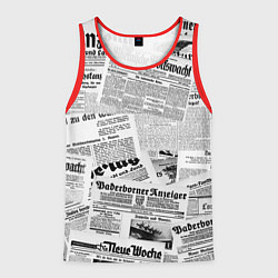 Мужская майка без рукавов Газетный коллаж