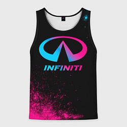 Майка-безрукавка мужская Infiniti - neon gradient, цвет: 3D-черный