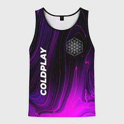 Майка-безрукавка мужская Coldplay violet plasma, цвет: 3D-черный