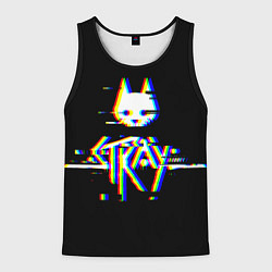 Мужская майка без рукавов Stray glitch logo