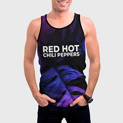 Майка-безрукавка мужская Red Hot Chili Peppers neon monstera, цвет: 3D-черный — фото 2