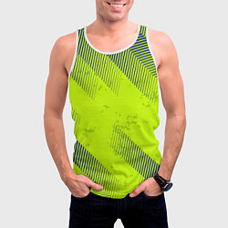 Майка-безрукавка мужская Green sport style, цвет: 3D-белый — фото 2