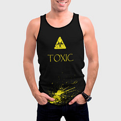 Майка-безрукавка мужская TOXIC - Биологическая опасность, цвет: 3D-черный — фото 2