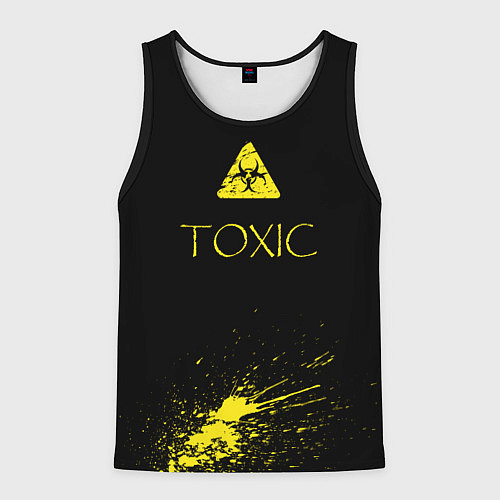 Мужская майка без рукавов TOXIC - Биологическая опасность / 3D-Черный – фото 1