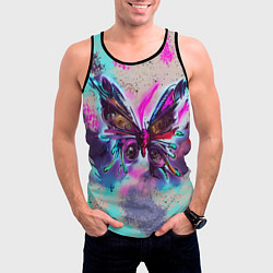 Майка-безрукавка мужская Бабочка в стиле стимпанк, цвет: 3D-черный — фото 2