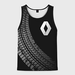 Майка-безрукавка мужская Renault tire tracks, цвет: 3D-черный
