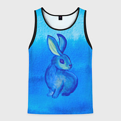 Майка-безрукавка мужская Водяной кролик символ 2023, цвет: 3D-черный