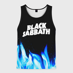 Майка-безрукавка мужская Black Sabbath blue fire, цвет: 3D-черный
