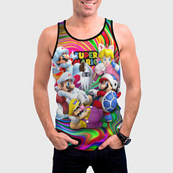 Майка-безрукавка мужская Super Mario - Gaming aesthetics - Collage, цвет: 3D-черный — фото 2