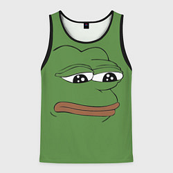 Мужская майка без рукавов Лягушонок Pepe грустит