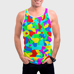 Майка-безрукавка мужская Форма маляра - кляксы, цвет: 3D-белый — фото 2