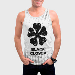 Майка-безрукавка мужская Black Clover с потертостями на светлом фоне, цвет: 3D-белый — фото 2