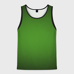 Майка-безрукавка мужская Зеленый с затемняющей виньеткой, цвет: 3D-черный
