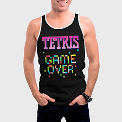 Майка-безрукавка мужская Tetris - Game Over, цвет: 3D-белый — фото 2