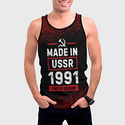 Майка-безрукавка мужская Made in USSR 1991 - limited edition, цвет: 3D-черный — фото 2