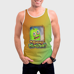Майка-безрукавка мужская My Singing Monsters - Зерномех, цвет: 3D-белый — фото 2