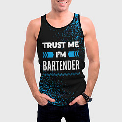 Майка-безрукавка мужская Trust me Im bartender dark, цвет: 3D-черный — фото 2