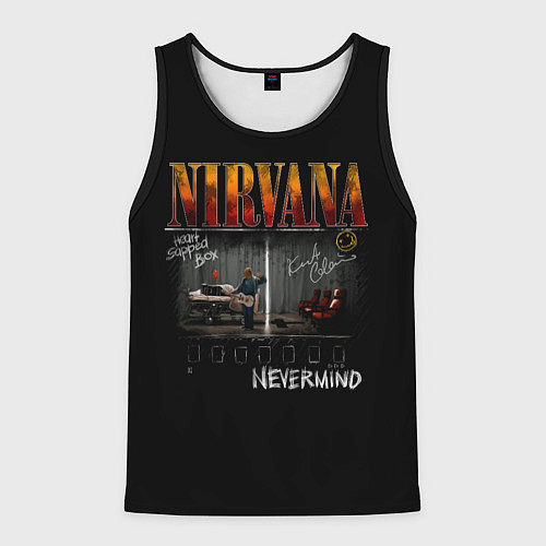 Мужская майка без рукавов Nirvana heart shaped box / 3D-Черный – фото 1