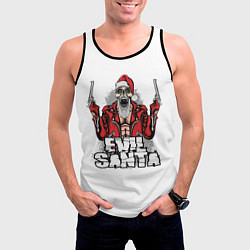 Майка-безрукавка мужская Злой Санта, цвет: 3D-черный — фото 2