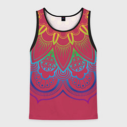 Майка-безрукавка мужская Viva magenta mandala, цвет: 3D-черный