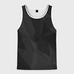 Майка-безрукавка мужская Черный матовый, цвет: 3D-белый