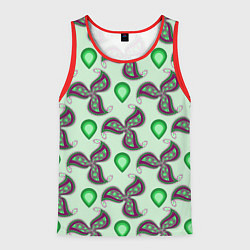 Майка-безрукавка мужская Зеленая капля, цвет: 3D-красный