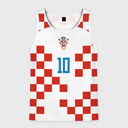 Майка-безрукавка мужская Лука Модрич форма сборной Хорватии, цвет: 3D-белый