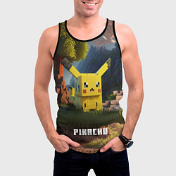Майка-безрукавка мужская Pokеmon Pikachu, цвет: 3D-черный — фото 2