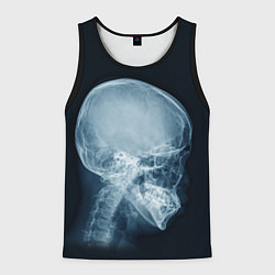Майка-безрукавка мужская Рентген головы, цвет: 3D-черный