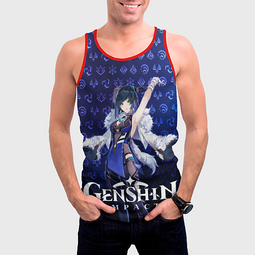 Мужская майка без рукавов Е Лань элементали / 3D-Красный – фото 3